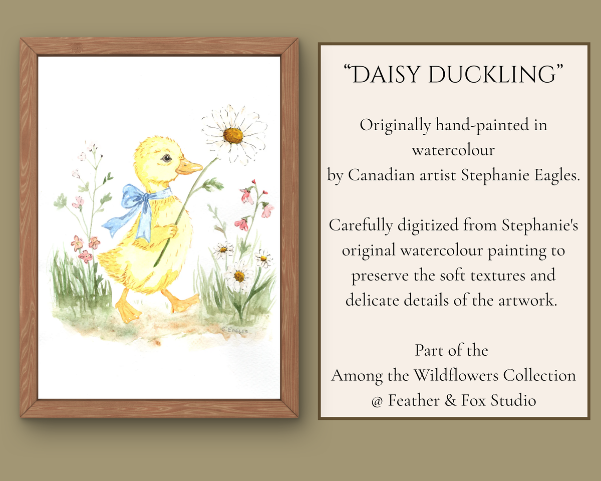 Daisy Duckling | Printable Watercolour Wall Art
