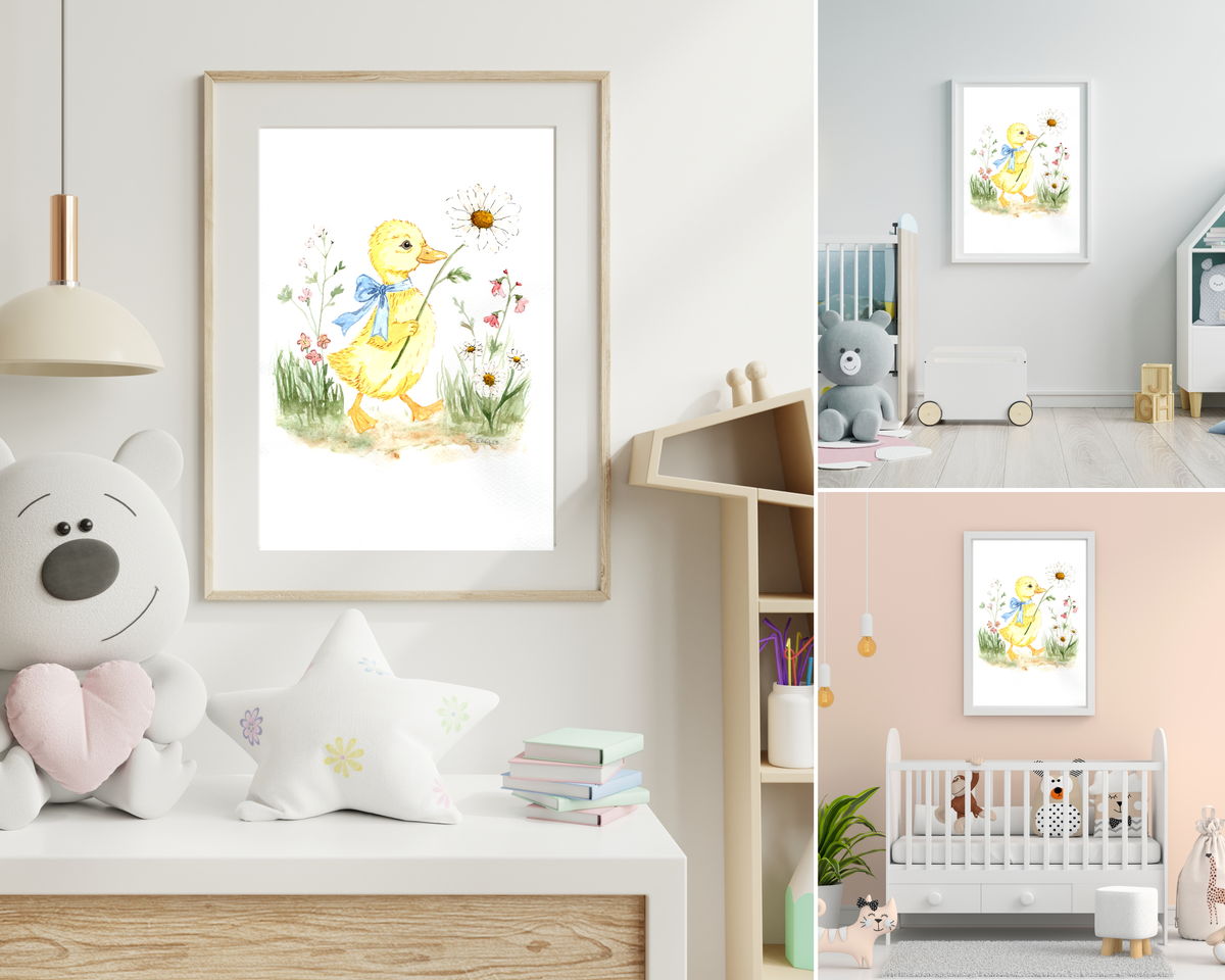 Daisy Duckling | Printable Watercolour Wall Art
