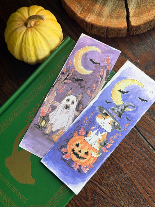 Under the Halloween Moon | Printable Bookmark Set